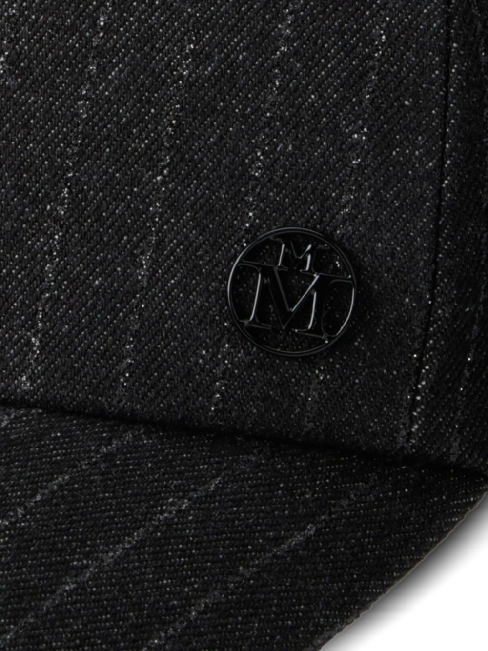pinstriped logo-plaque cap - 2