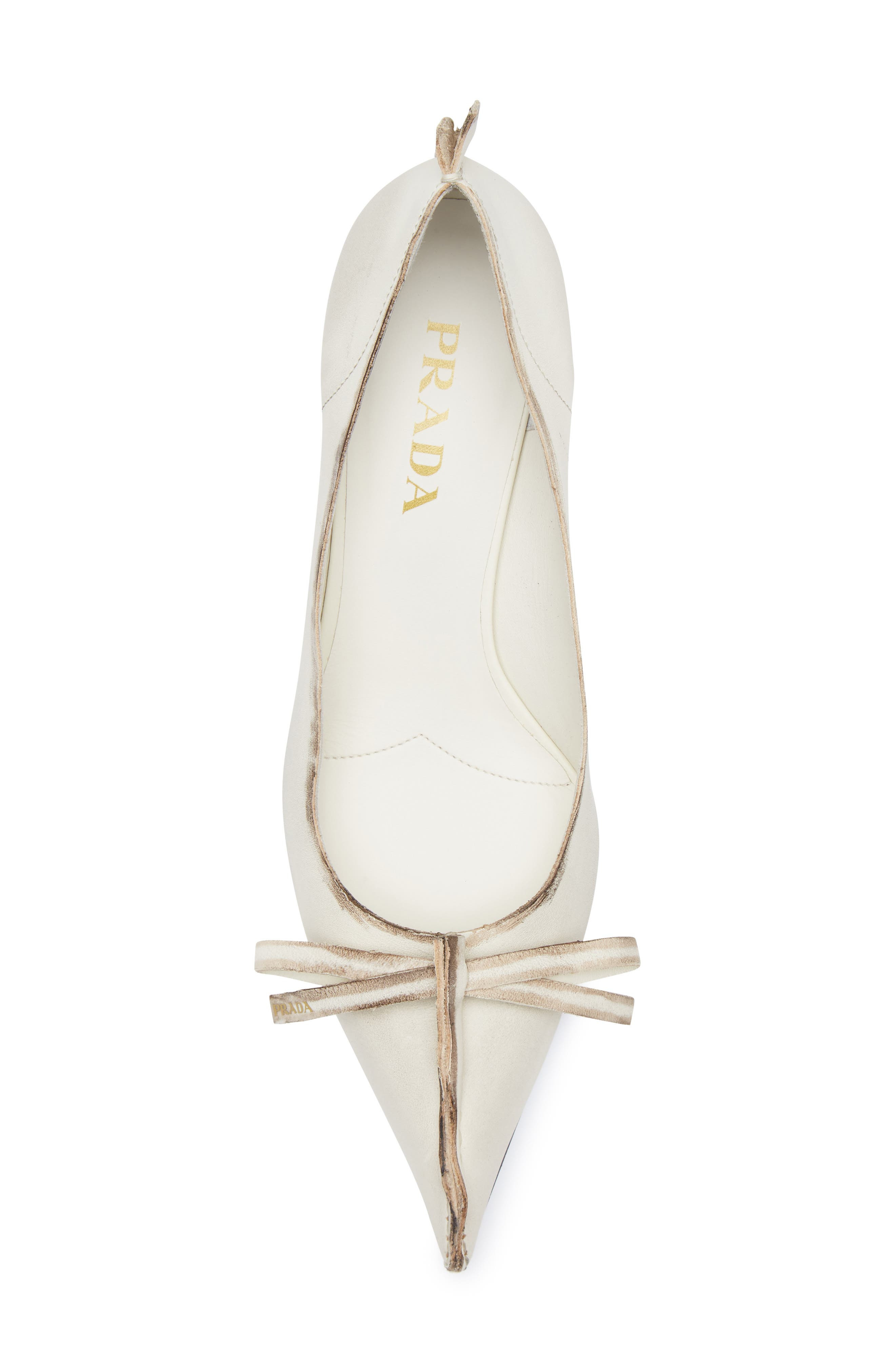 Prada Exposed Seam Kitten Heel Pump in Talco at Nordstrom - 5