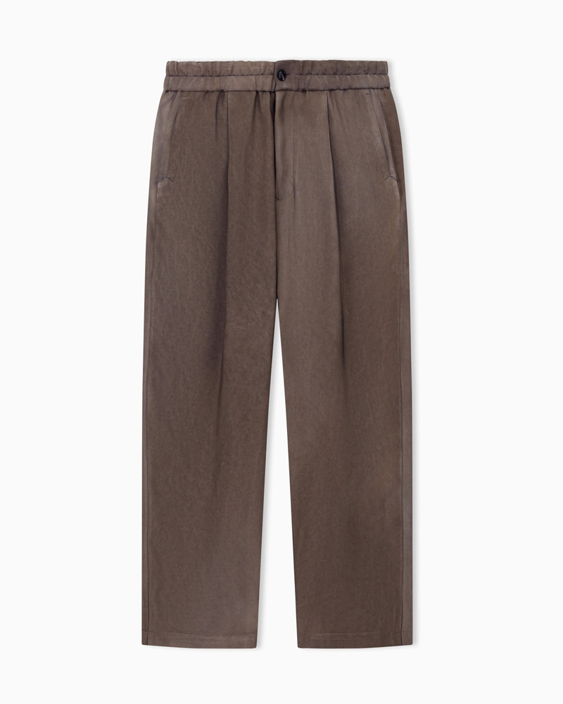 SINGLE-PLEAT VISCOSE TROUSERS IN IRIDESCENT VISCOSE 1