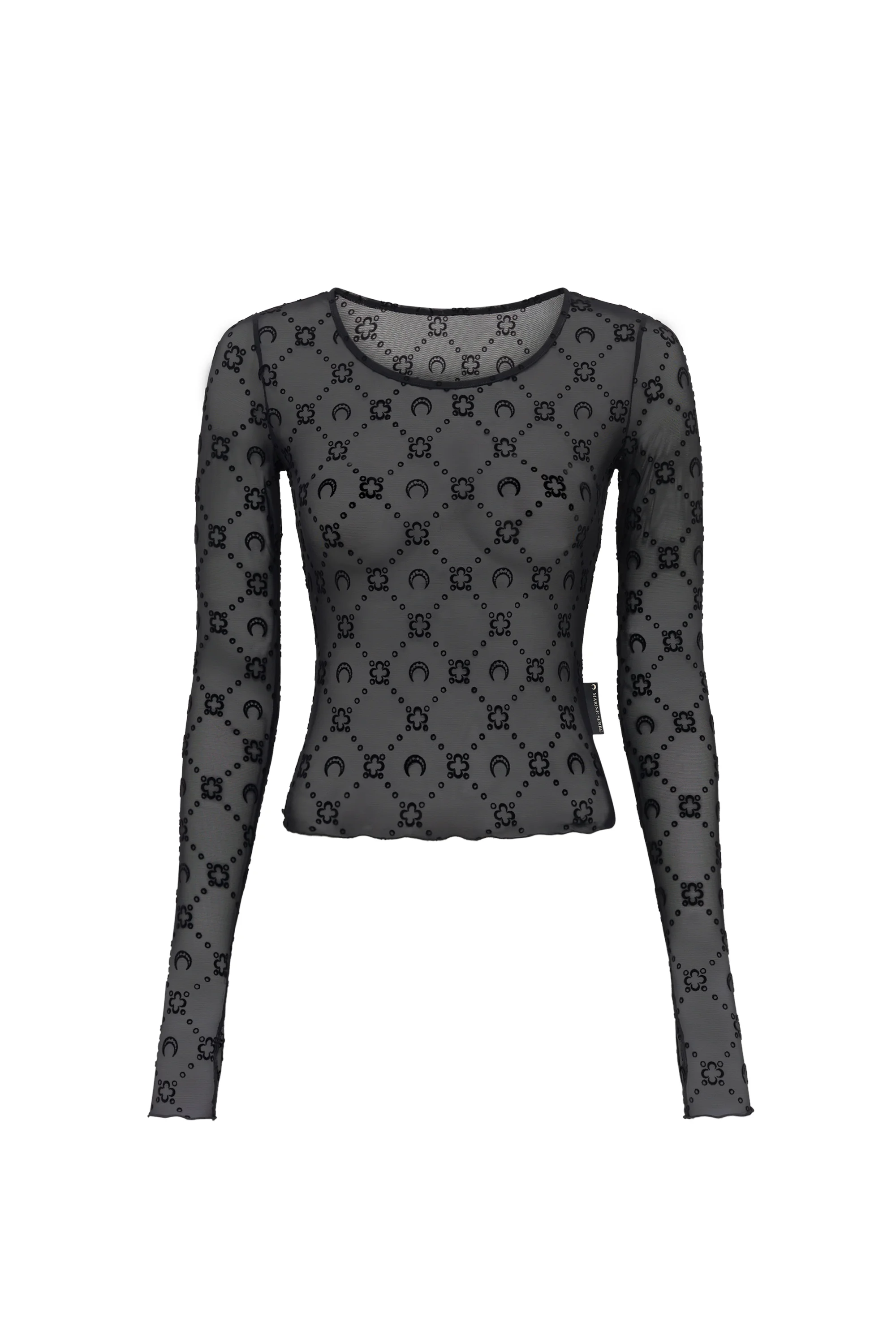 Recycled Mesh Flock Second Skin Cropped Top - 1