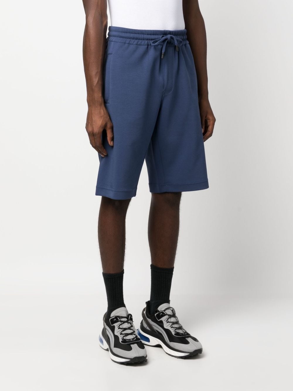 drawstring-waist jersey shorts - 3