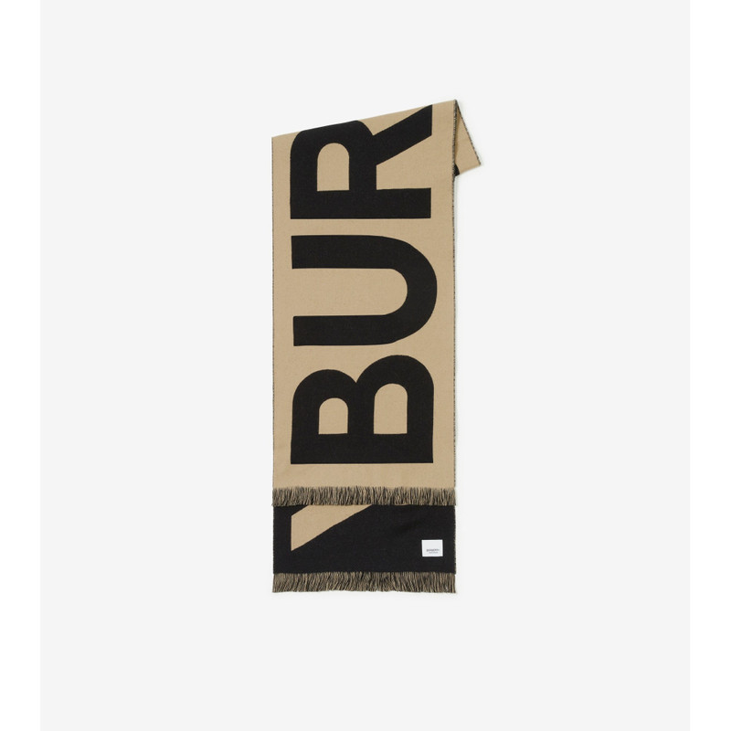 Burberry Logo Wool Jacquard Scarf outlook