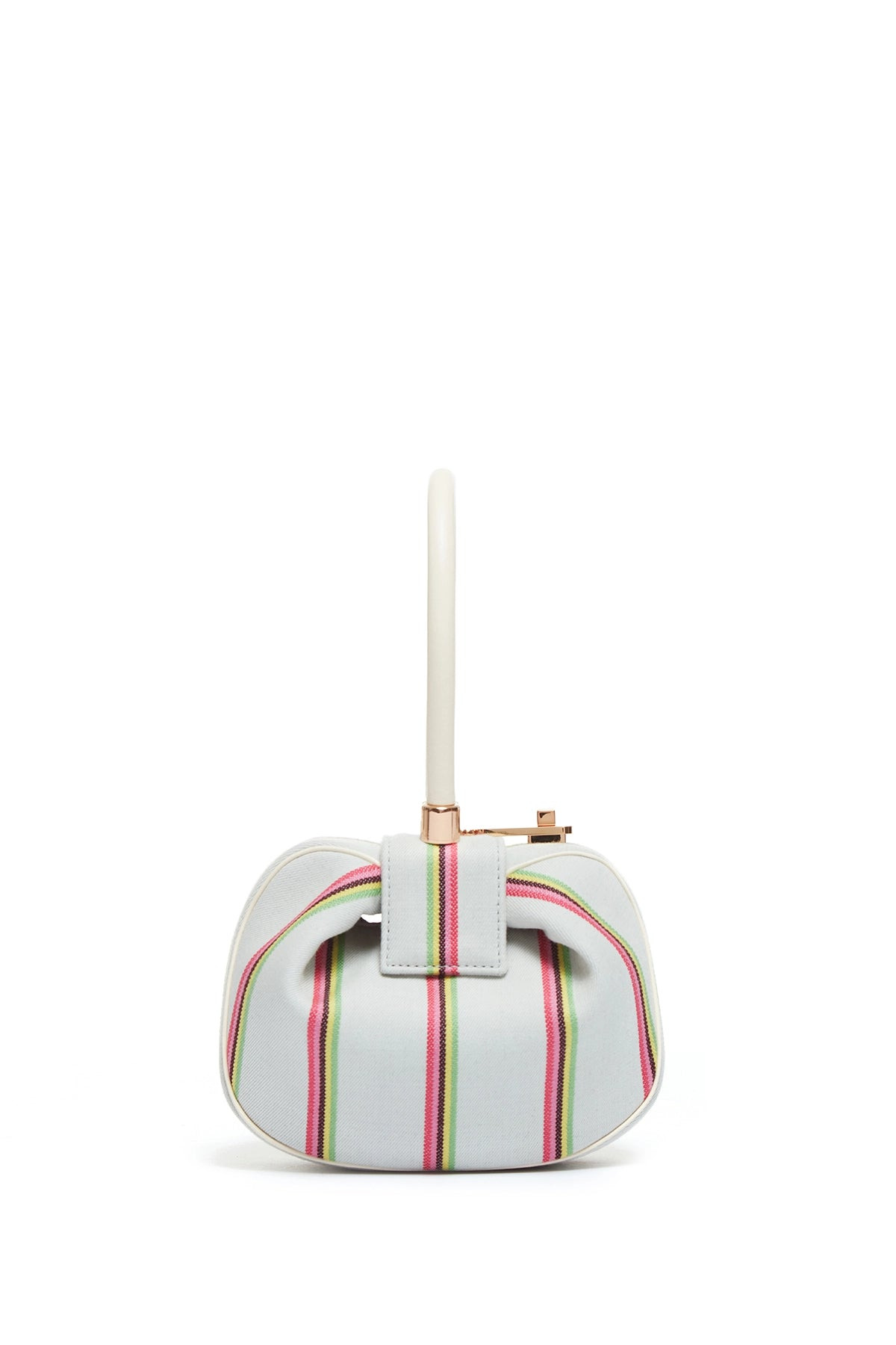 Striped Demi Bag in Ivory Wool - 2