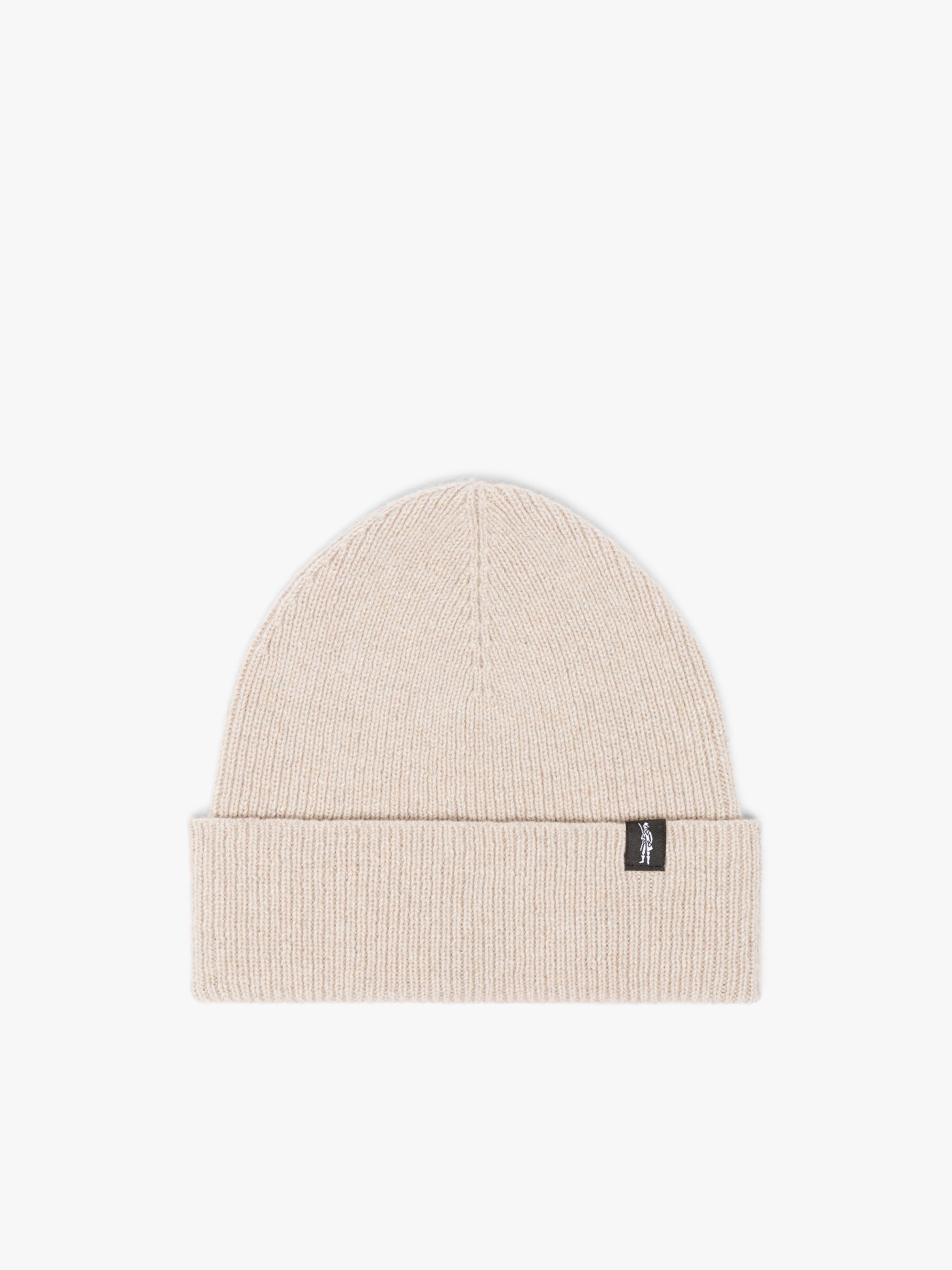 ECRU ECO CASHMERE BEANIE - 1