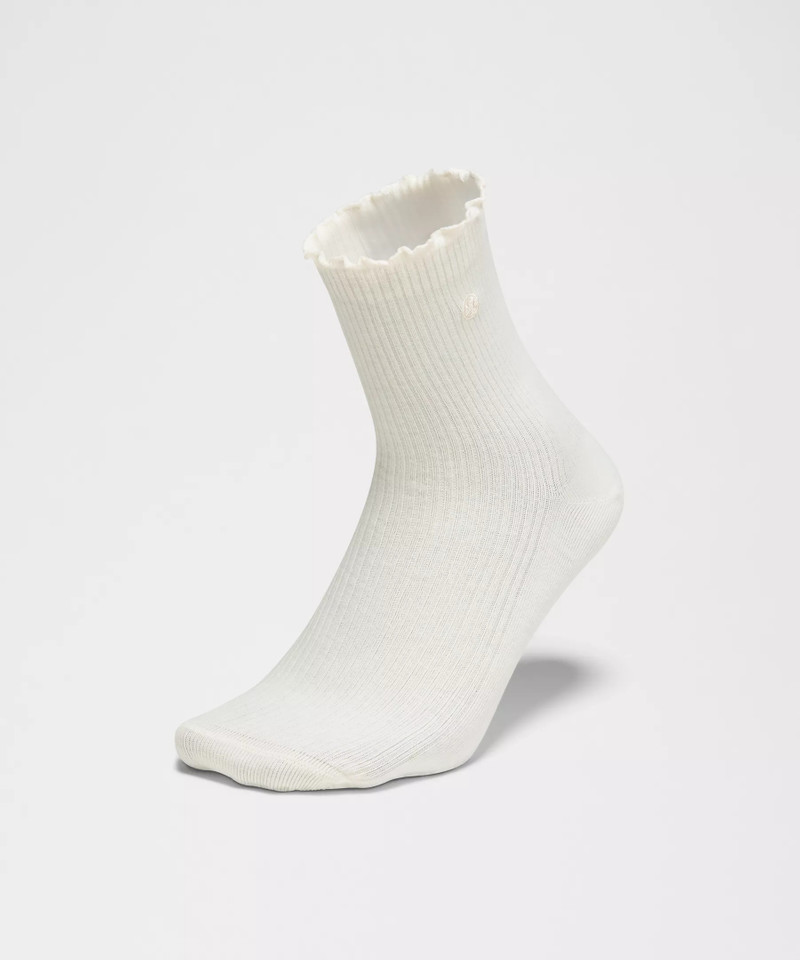 Unisex Lettuce Edge Quarter Socks 3