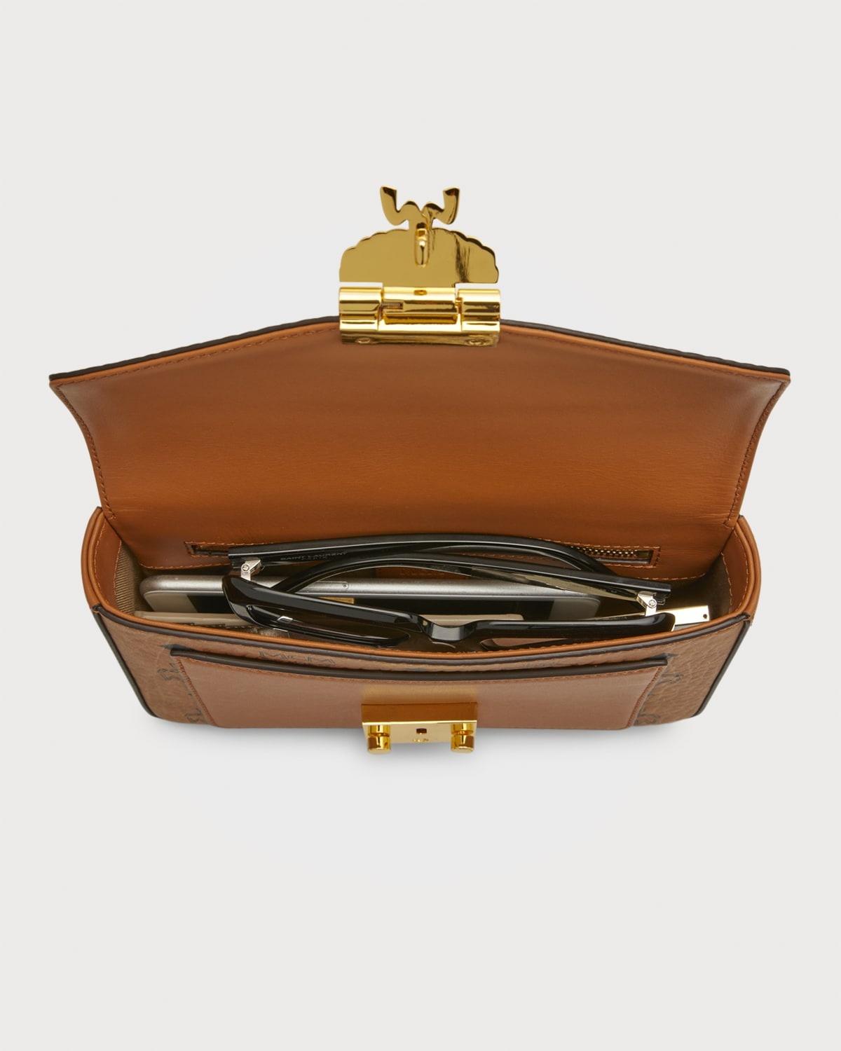 Millie Visetos Logo Leather Crossbody Bag - 7