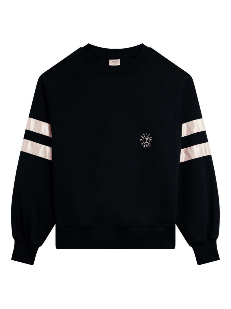 satin-ribbon-detail sweatshirt 1