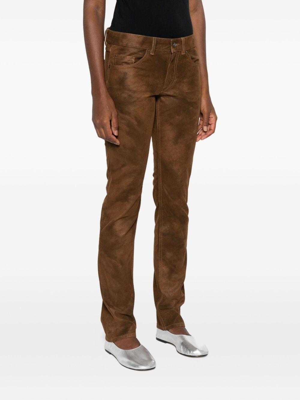 Kelsie leather-effect trousers - 3