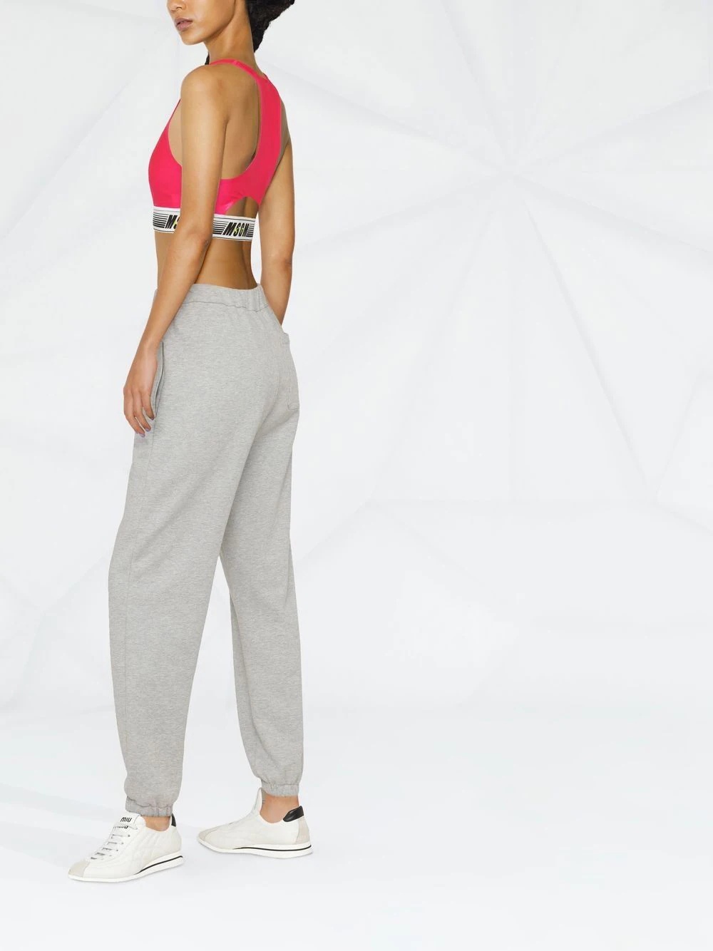 logo-print cropped top - 3