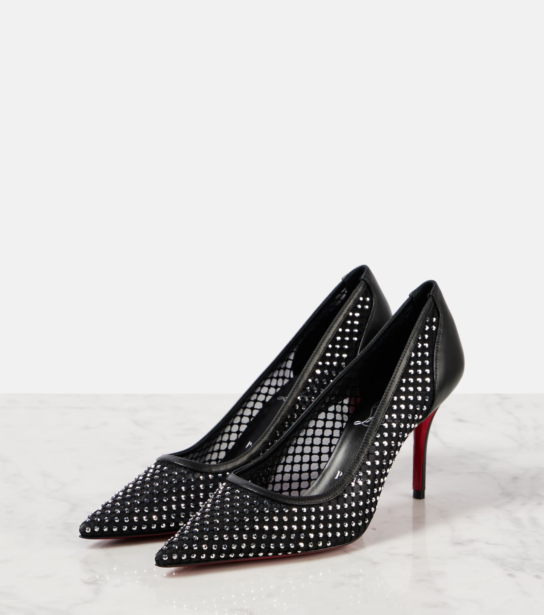 Apostropha 80 embellished mesh pumps - 4