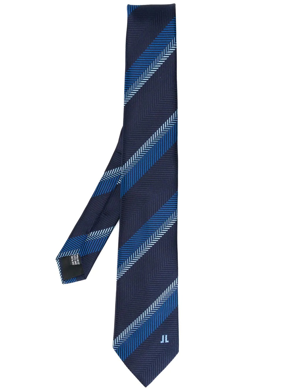 herringbone silk tie - 1