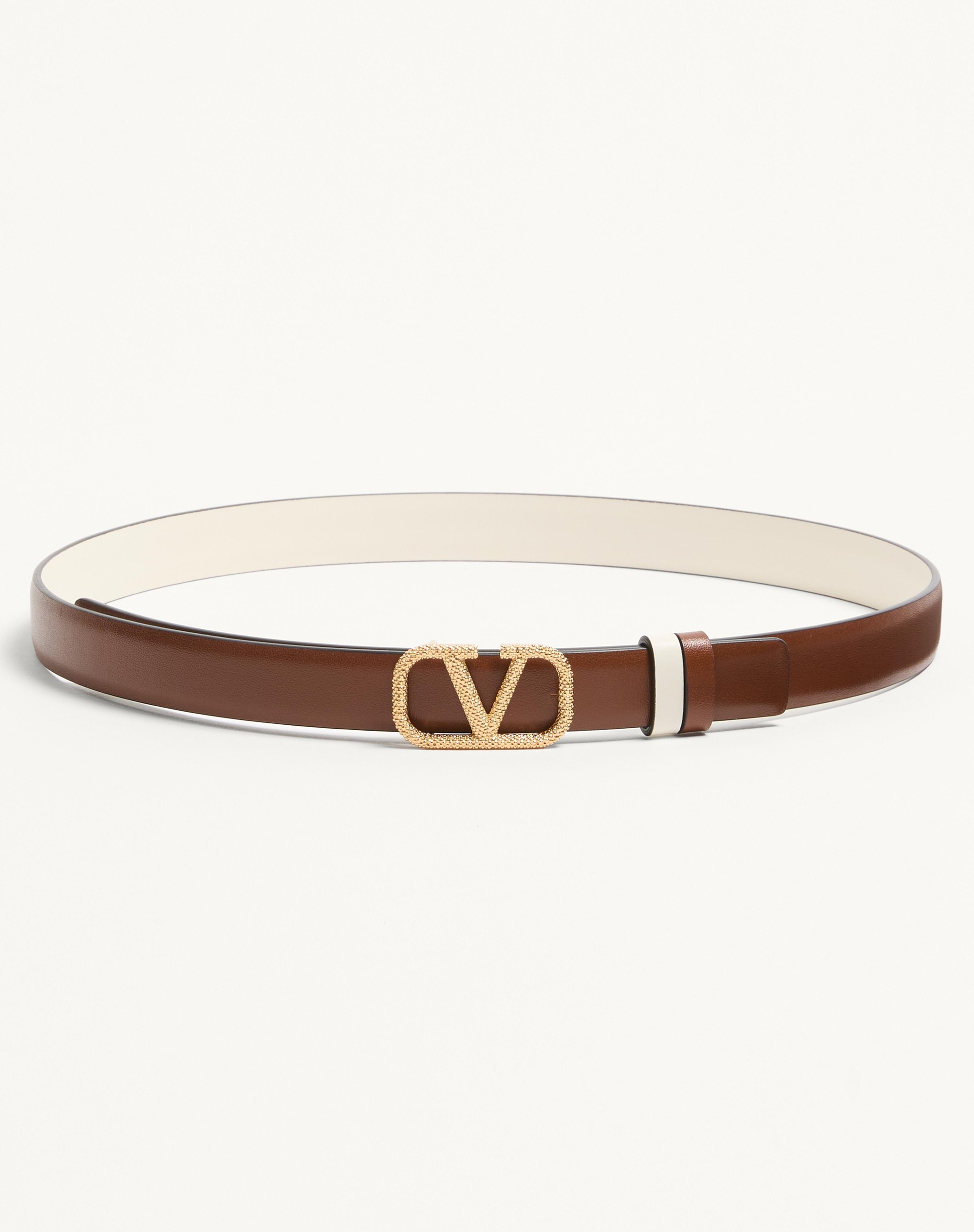VLOGO SIGNATURE REVERSIBLE BELT IN 20 MM CALFSKIN - 1
