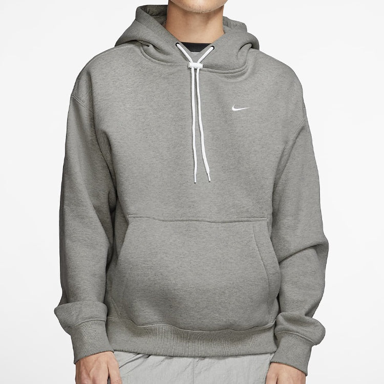 Nike Logo Solid Color Pullover Long Sleeves hooded Sports Gray CV0552-050 - 3