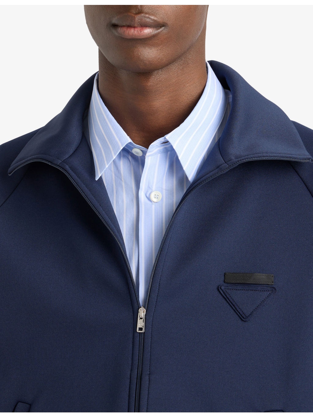 Triangle-Logo Zip Tech-Knit Jacket - 6