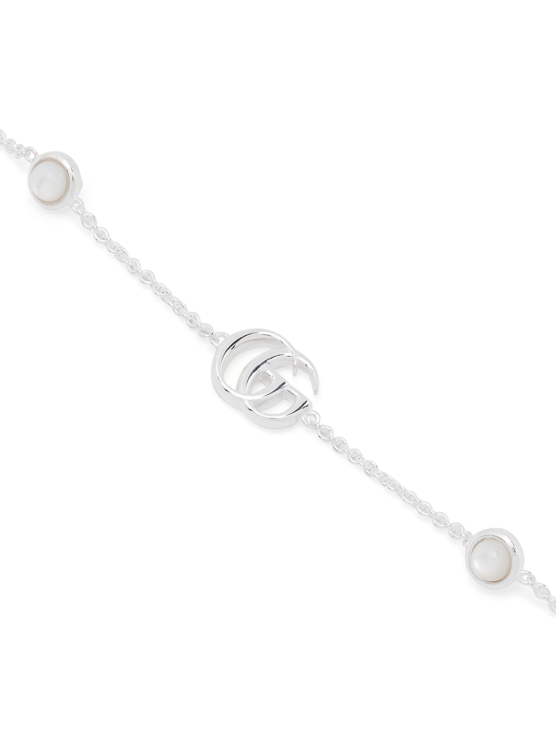 Sterling Silver GG Marmont Flower Bracelet - 3