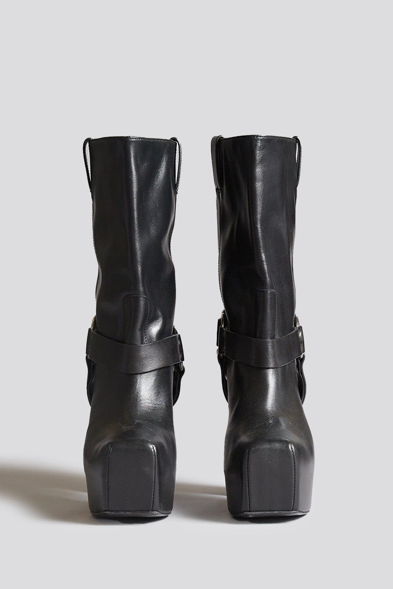 SID HEELED HARNESS BOOT - BLACK LEATHER - 2