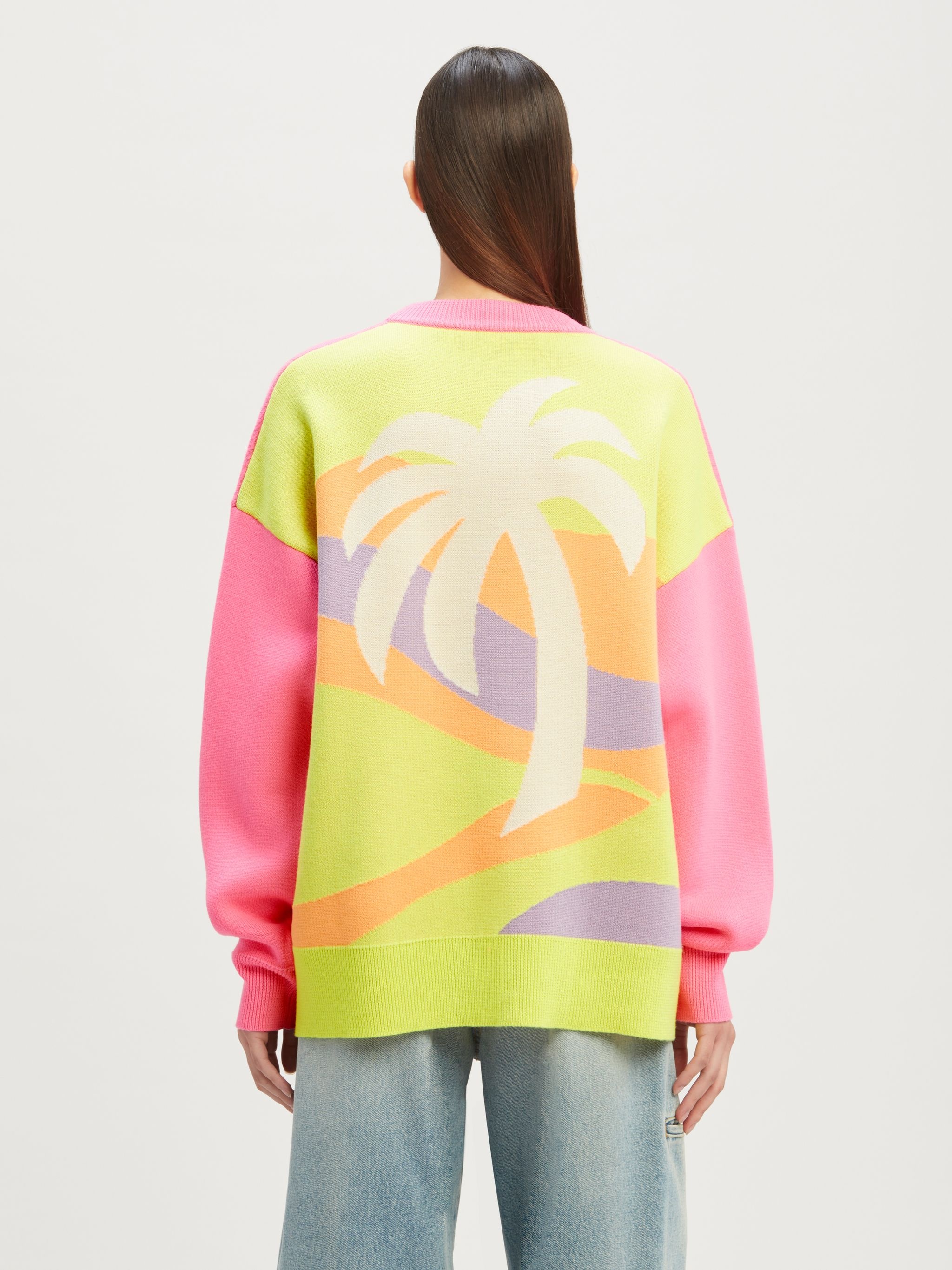 Intarsia Palm Sweater - 5
