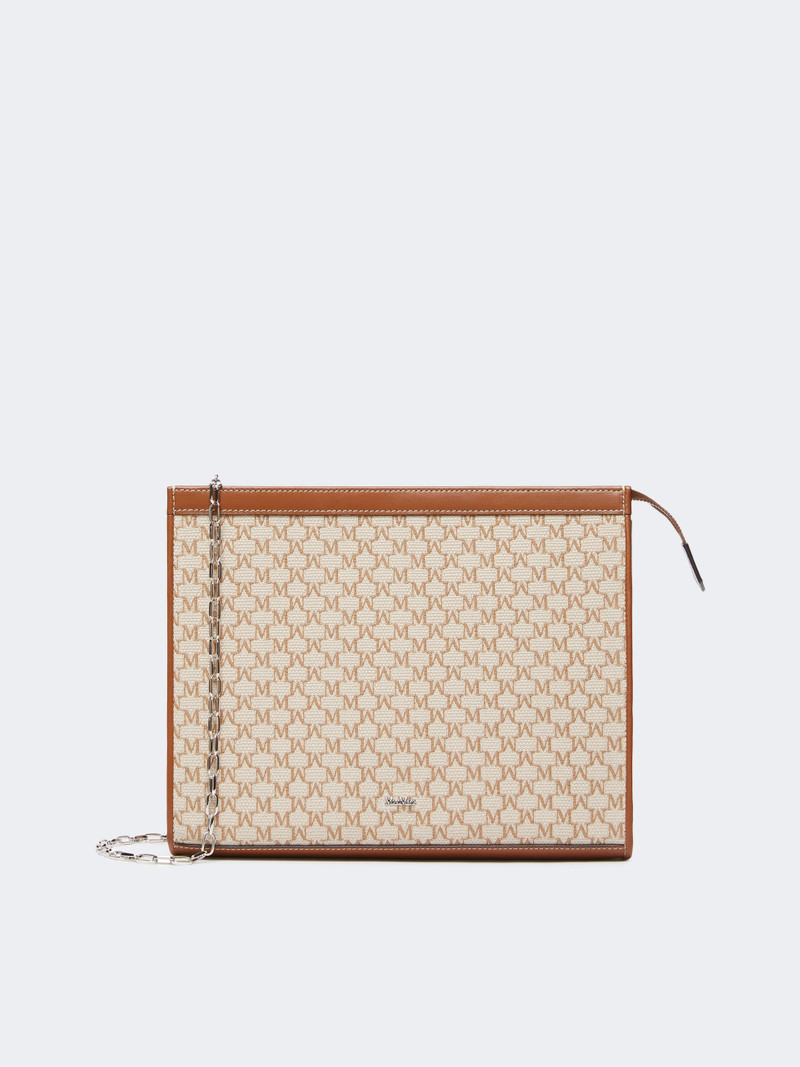 TROUSSEM Cotton jacquard medium pouch - HAZELNUT BROWN 1