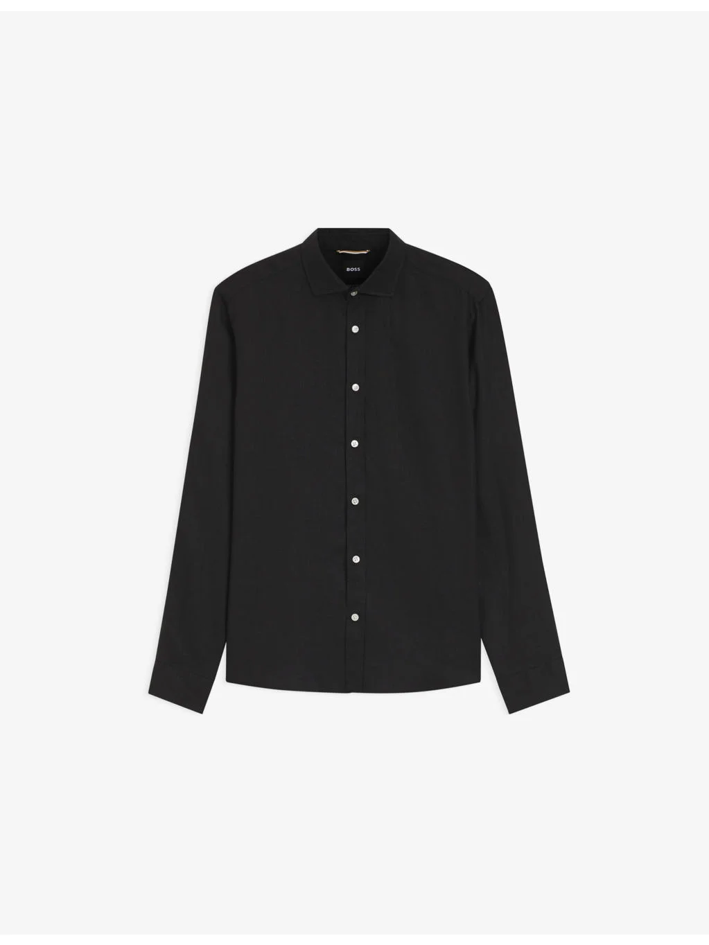 Spread-Collar Regular-Fit Linen Shirt - 1