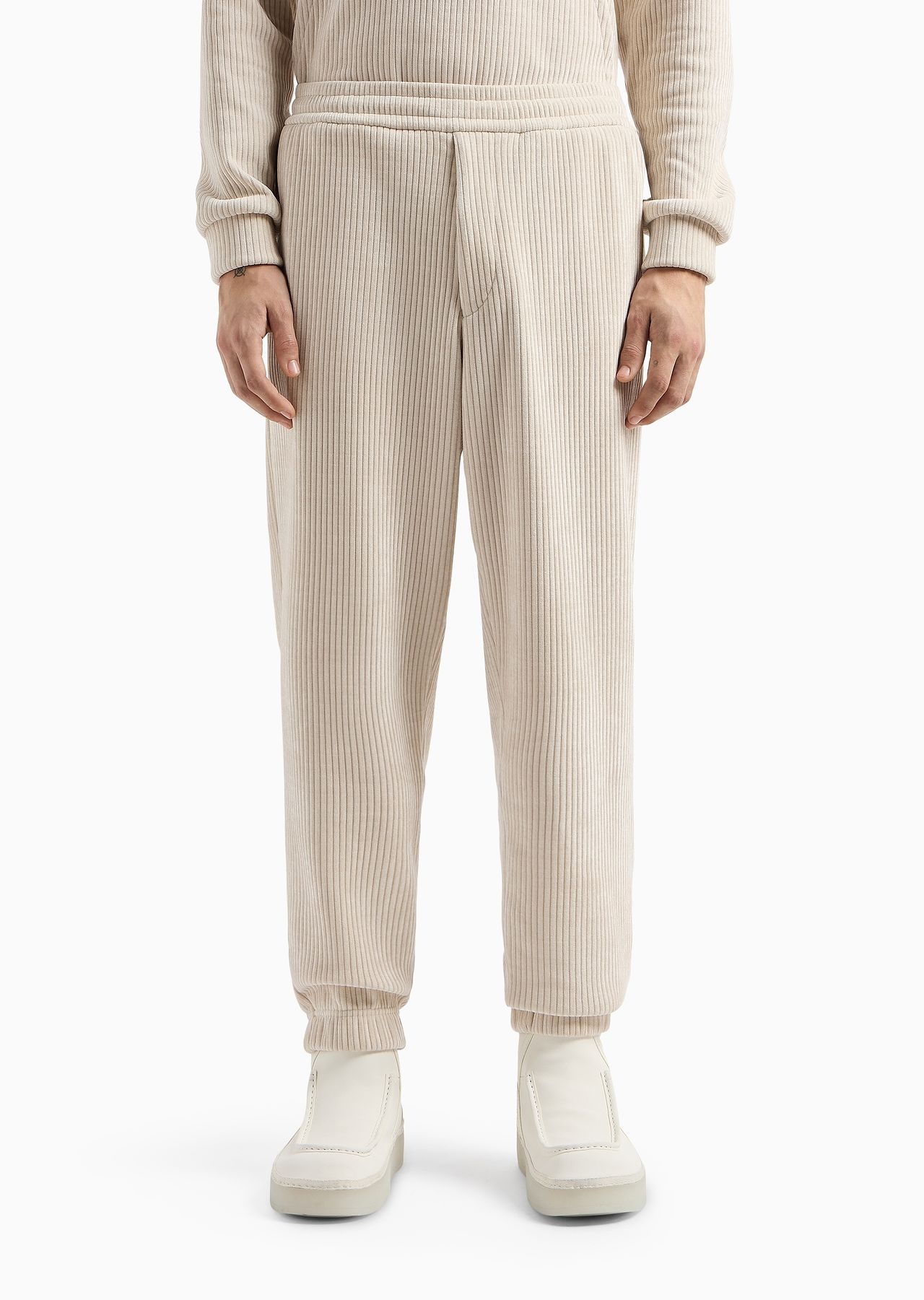 Ribbed velour joggers - 2