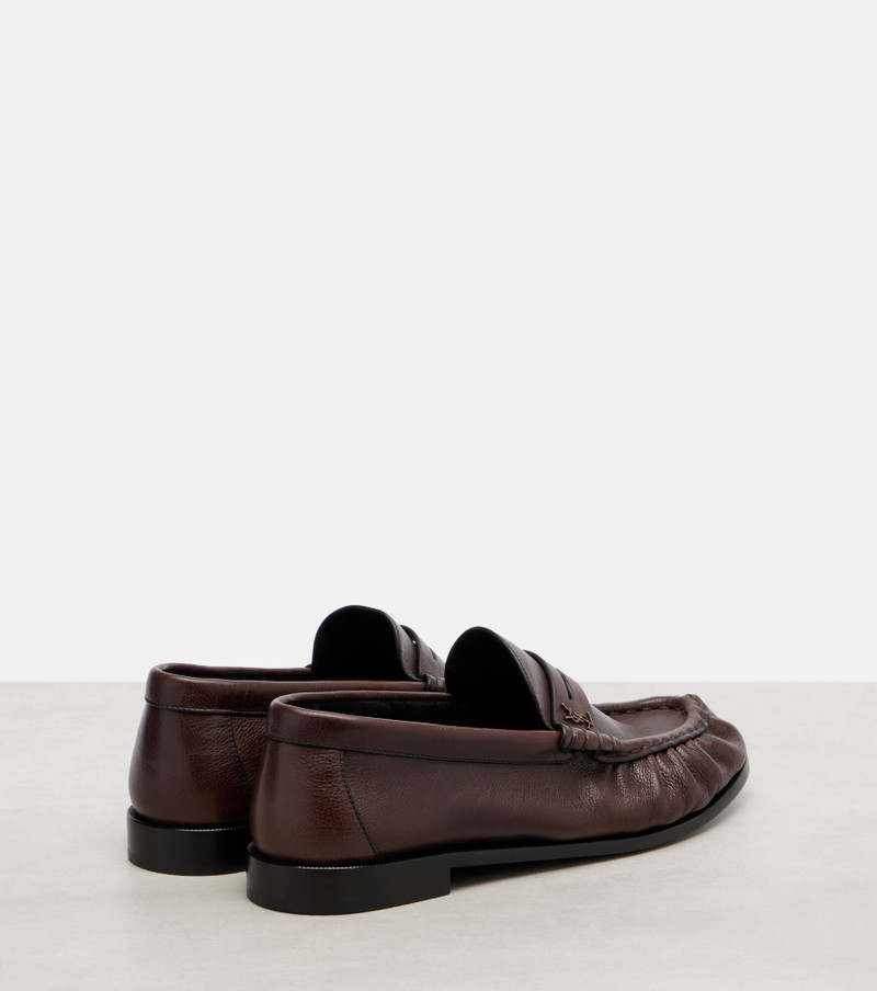 SAINT LAURENT Le Loafer leather penny loafers outlook