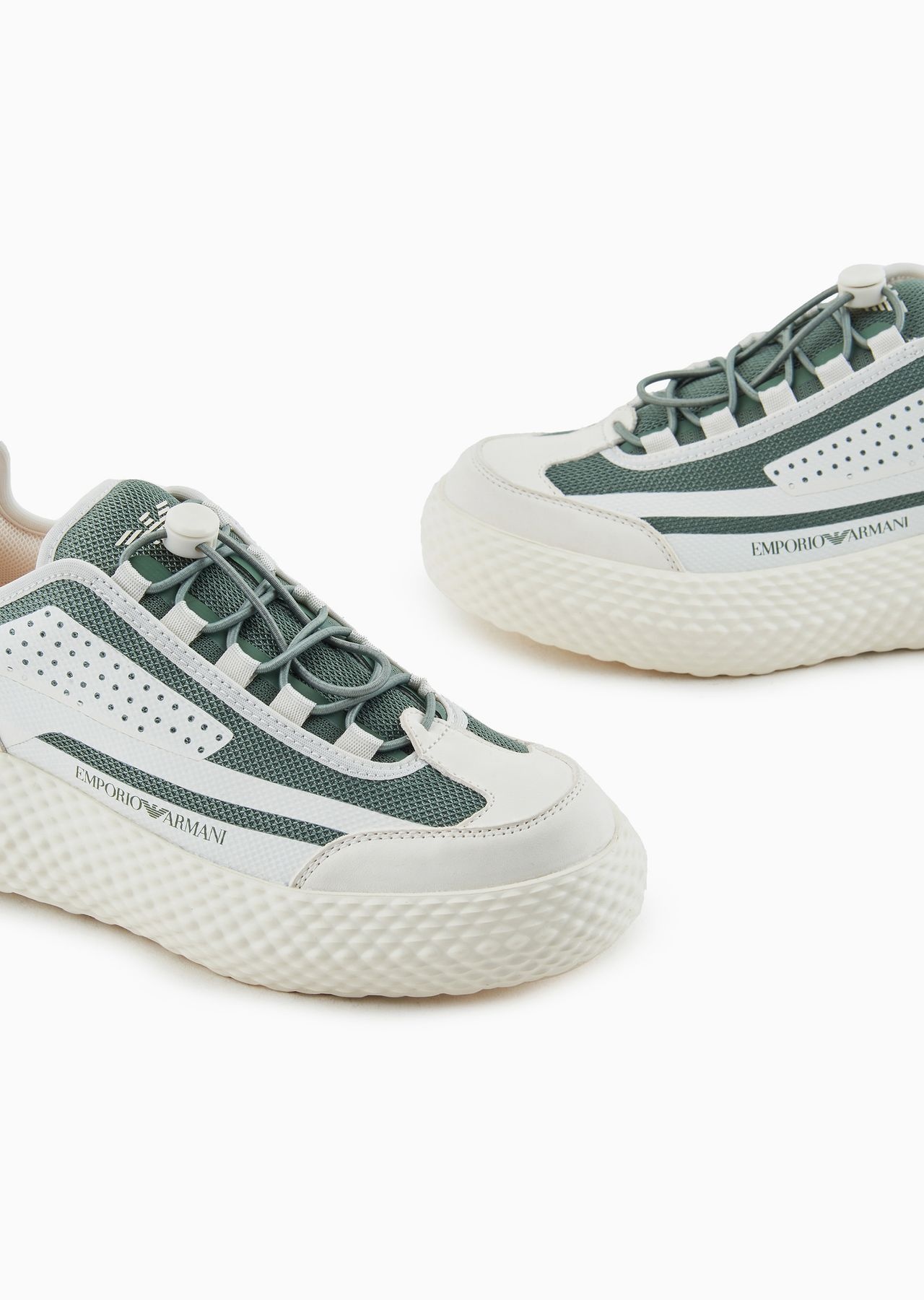 Mesh sneakers with nubuck details - 5