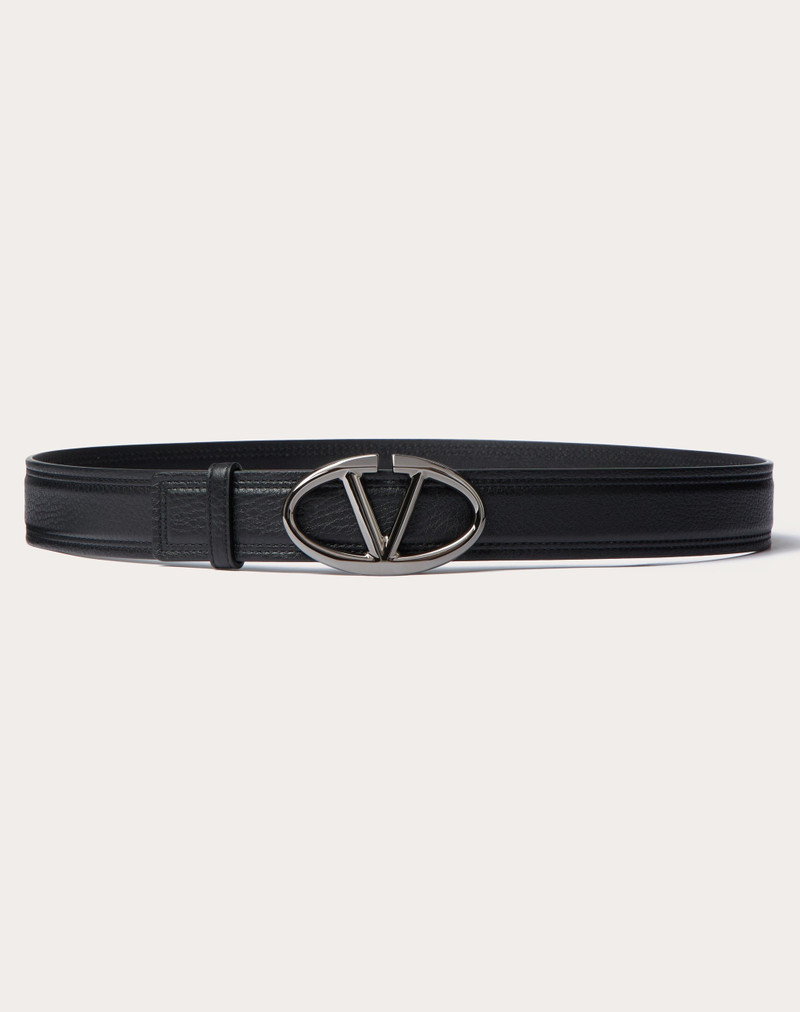 THE BOLD EDITION VLOGO GRAINY CALFSKIN BELT 35 MM 1