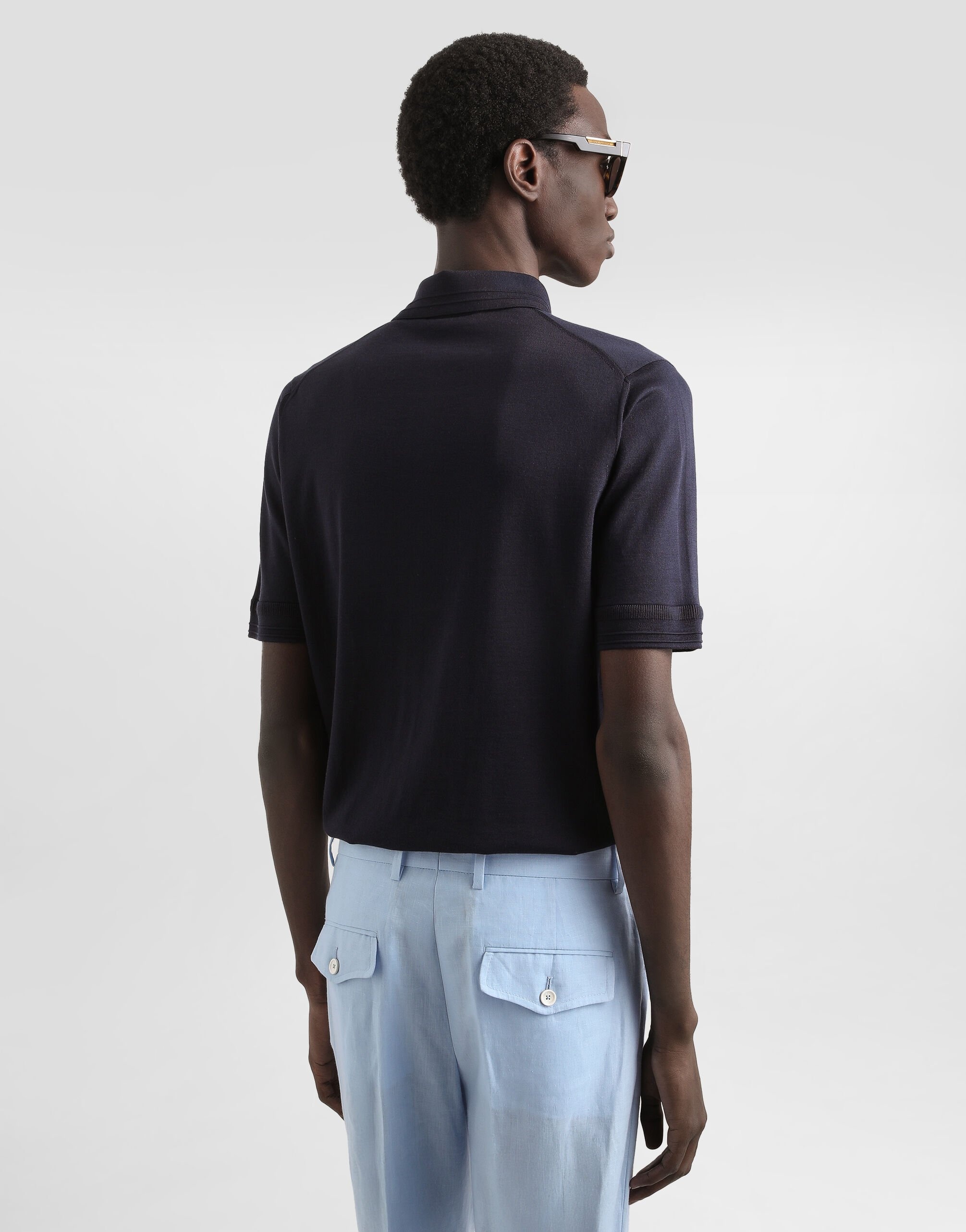 Satin silk polo shirt - 4