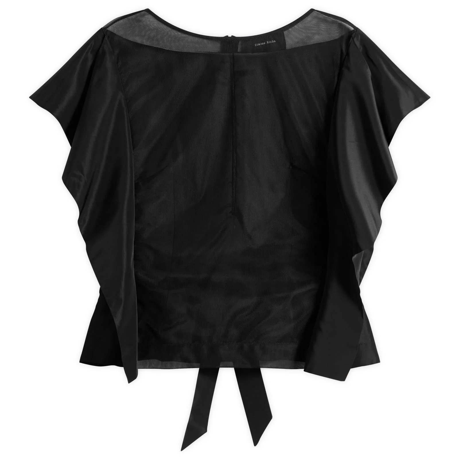 Simone Rocha Boxy Sheer Panel Top - 1