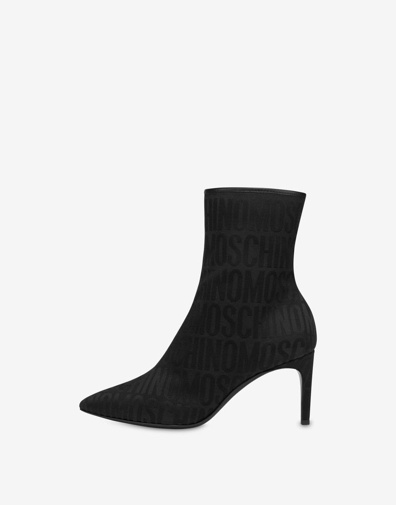 ALLOVER LOGO NYLON ANKLE BOOTS 2