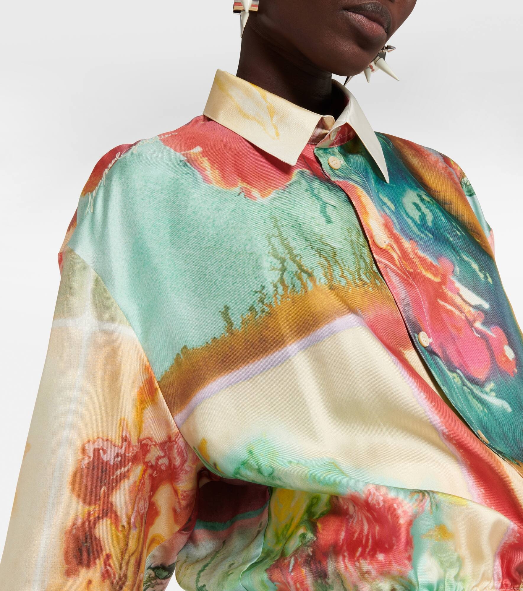Printed silk shirt - 4