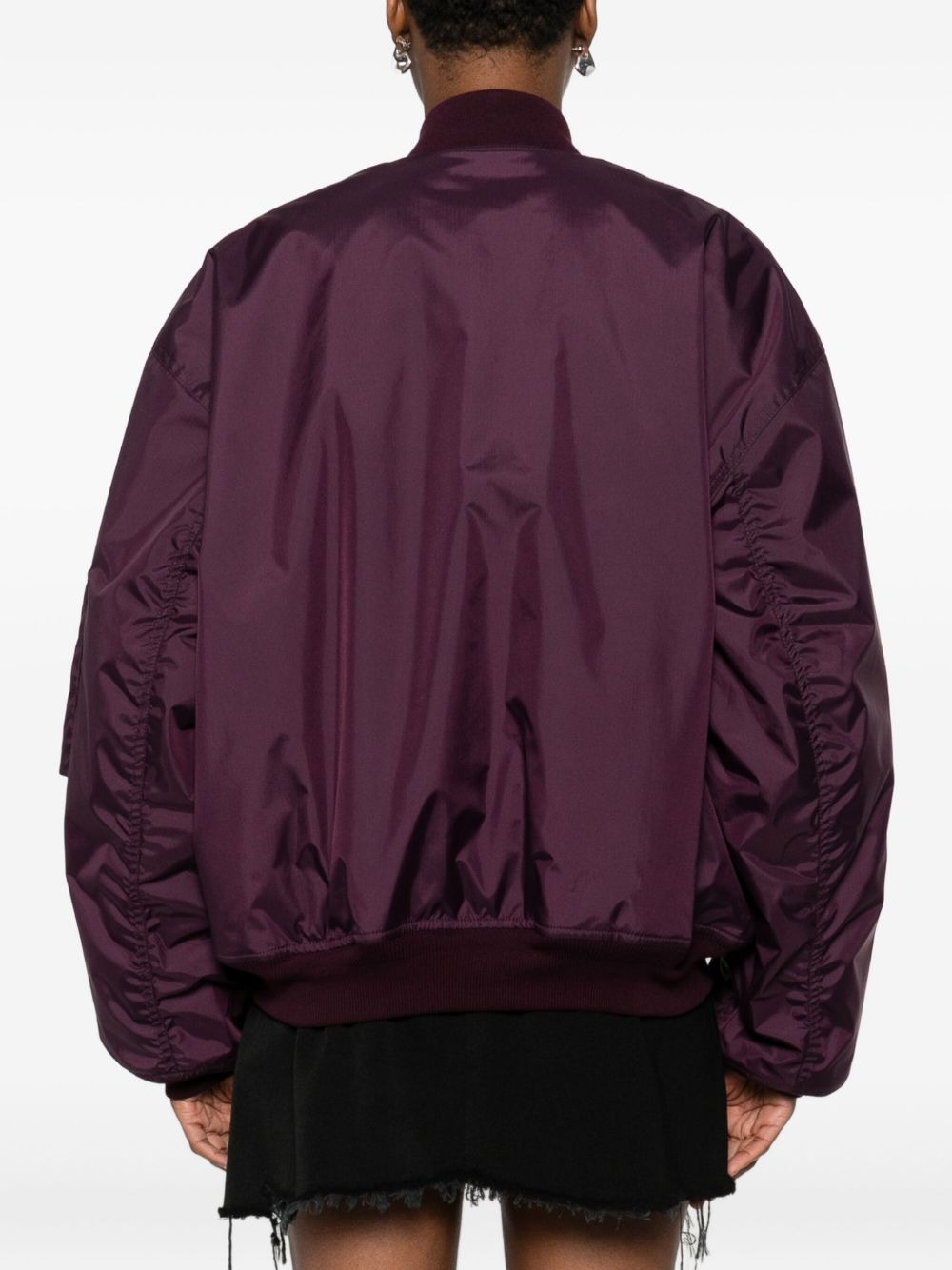 logo-patch bomber jacket - 4