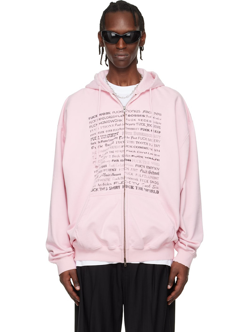 Pink Fuck Everything Zip-Up Hoodie 1