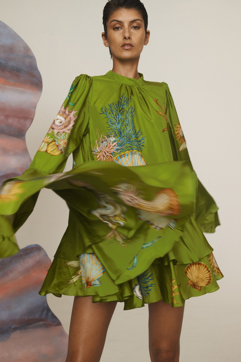 ALÉMAIS Aquatica Silk Mini Dress Exclusive outlook