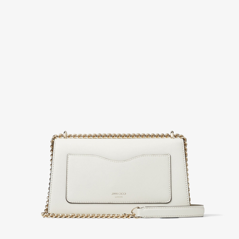 Varenne Shoulder
Latte Fine Shiny Calf Leather Shoulder Bag with Light Gold JC Emblem 7