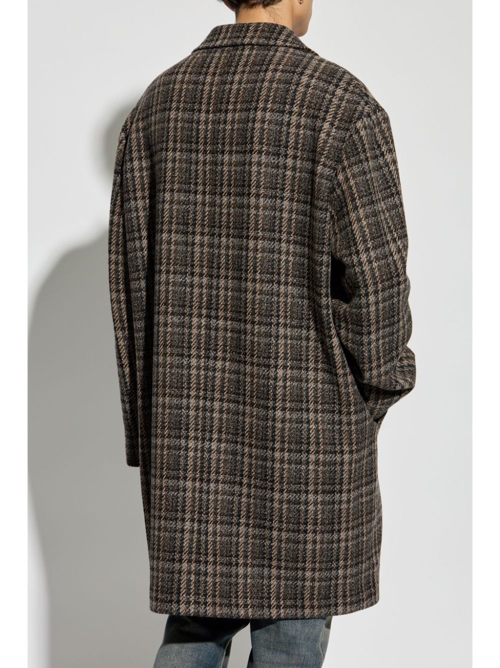 single-breasted wool coat - 4