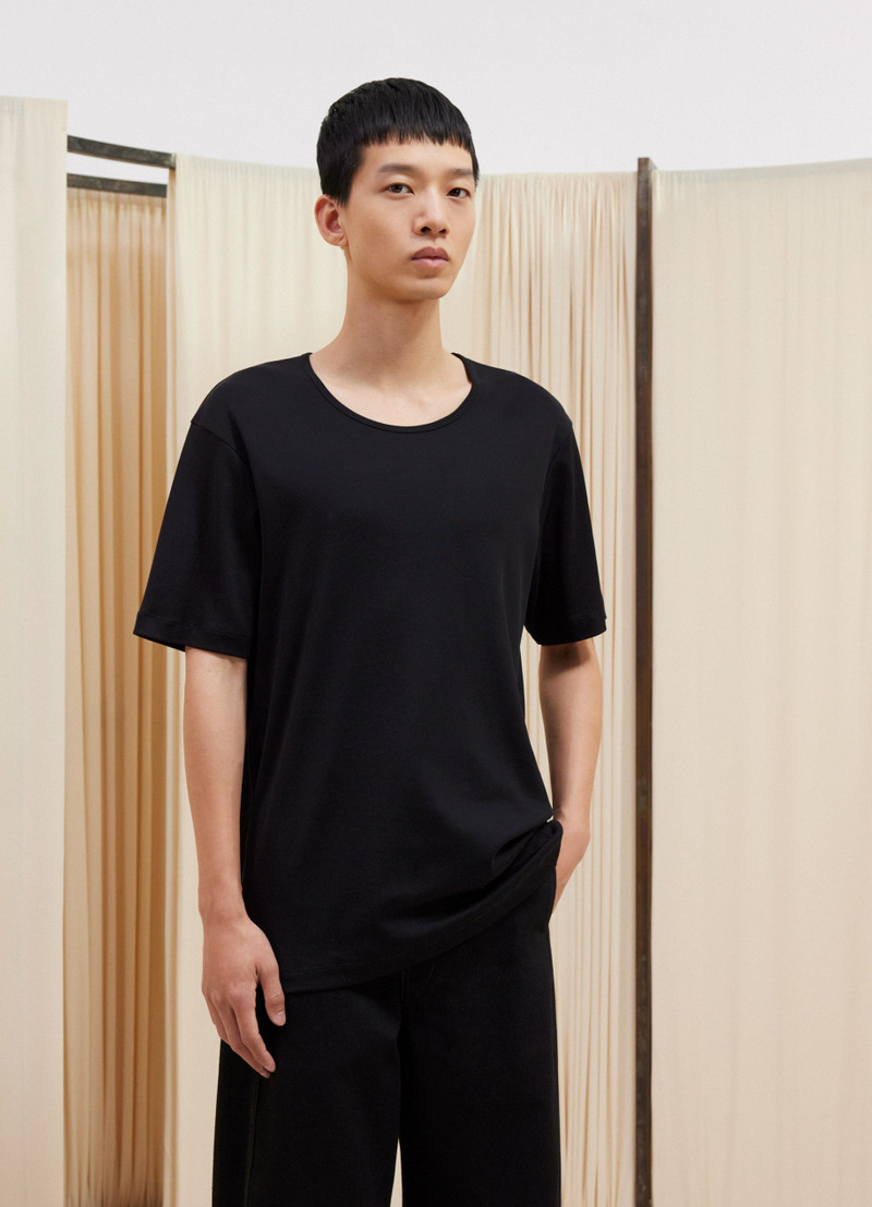 RIB U NECK T-SHIRT - 1