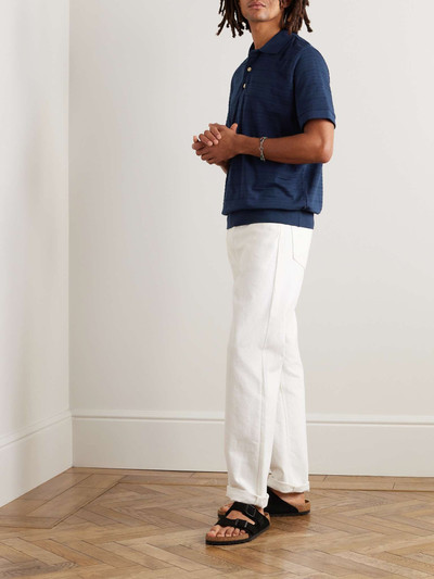 Oliver Spencer Glendale Ribbed-Knit Polo Shirt outlook