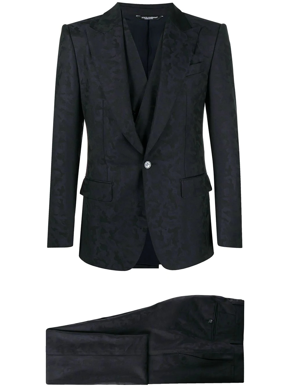 camouflage-print three-piece suit - 1