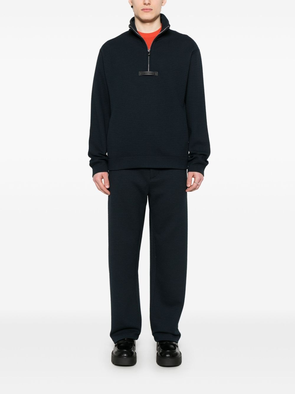 waffle-knit trousers - 2