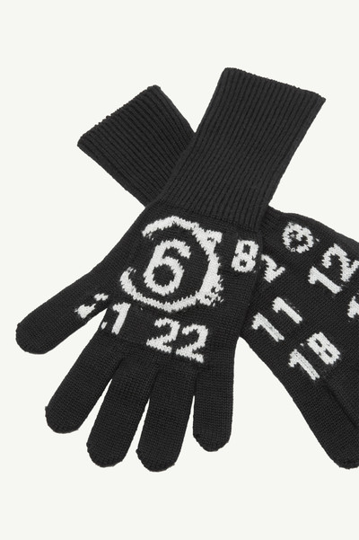 MM6 Maison Margiela Numeric Wool Gloves outlook