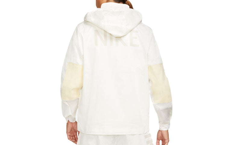 Nike Sportswear Half Zipper Sports Hooded Jacket White DD6495-133 - 2