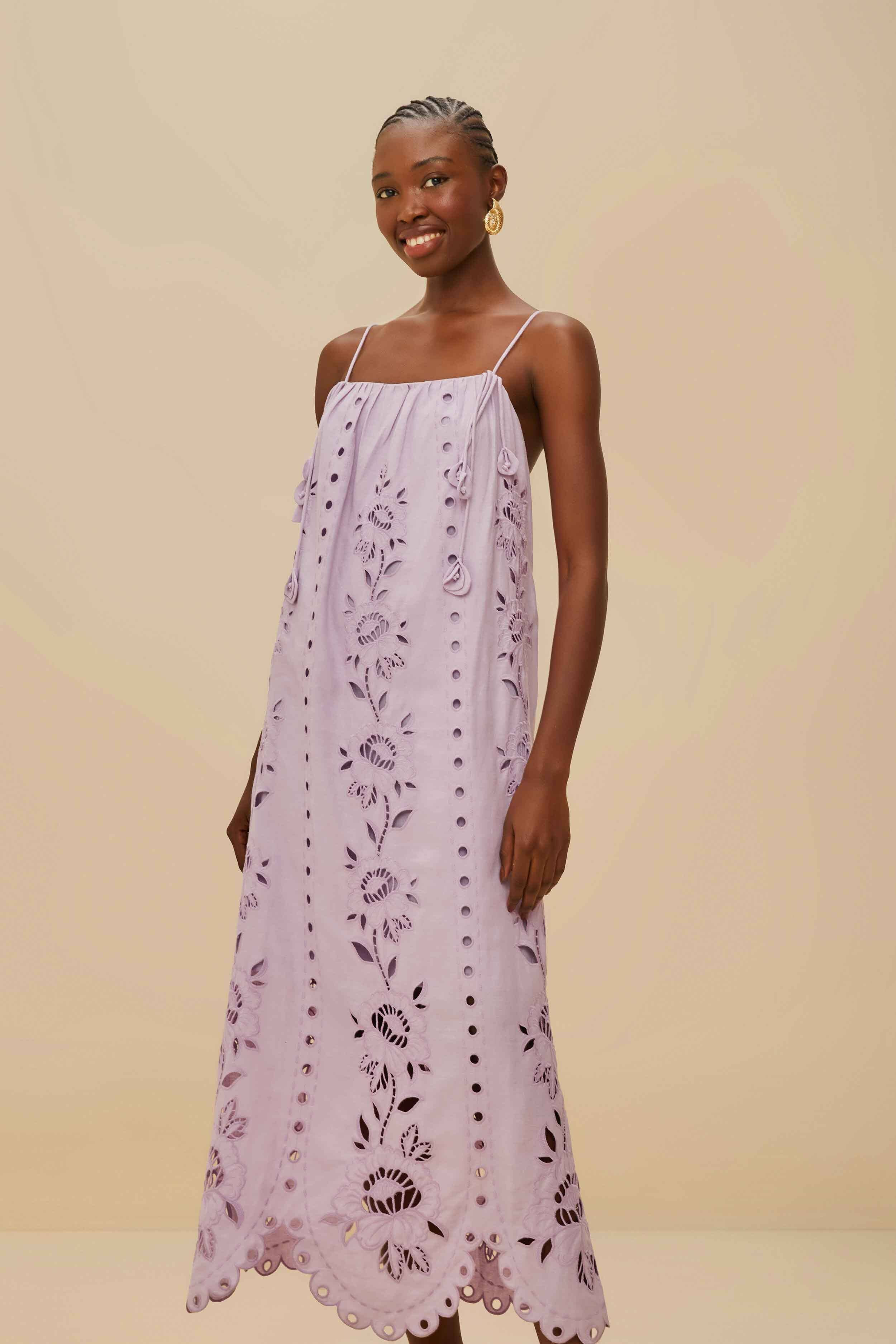 Lilac Richelieu Lenzing™ Ecovero™ Euroflax™ Maxi Dress - 2