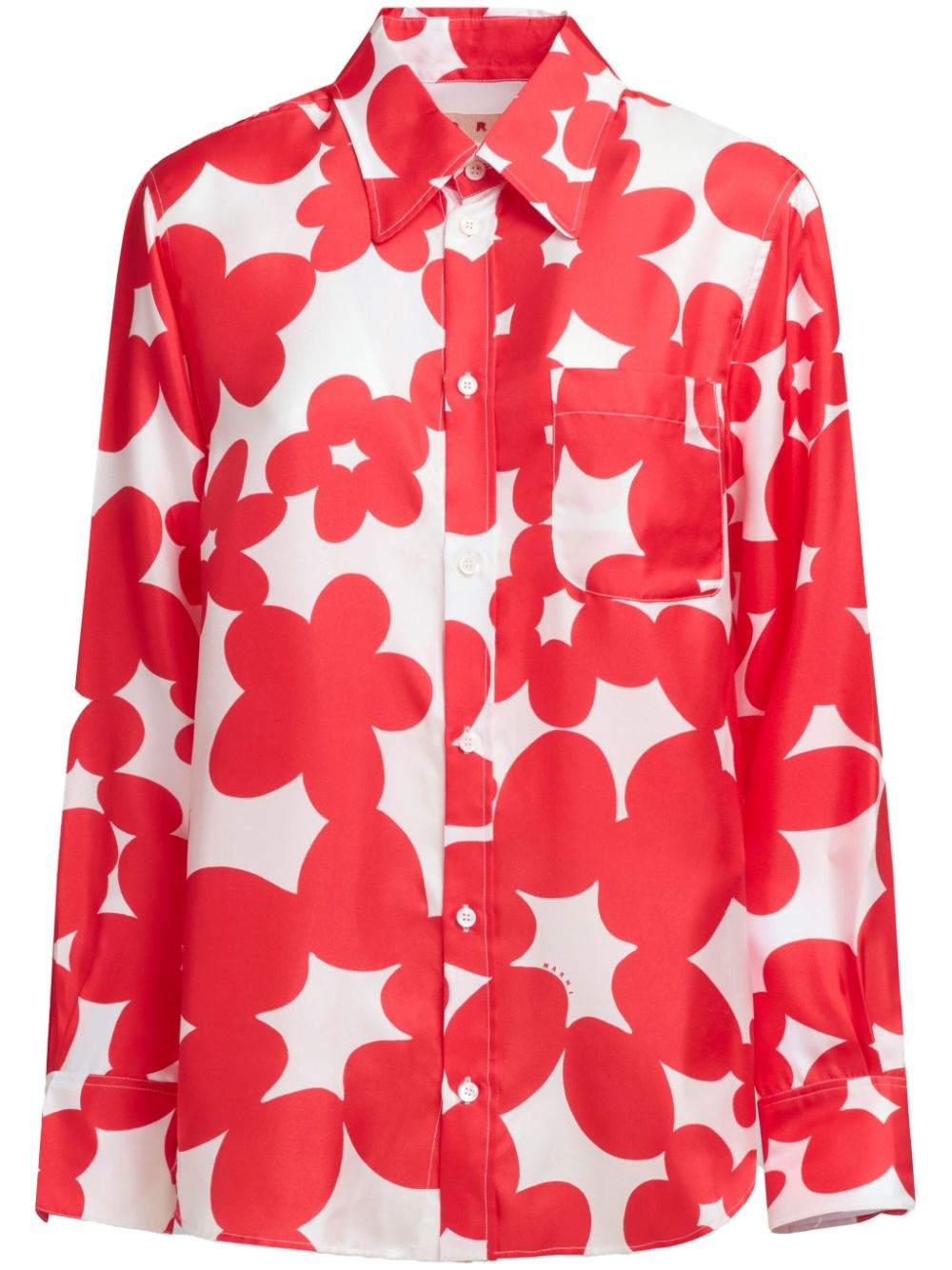 floral-print shirt - 1