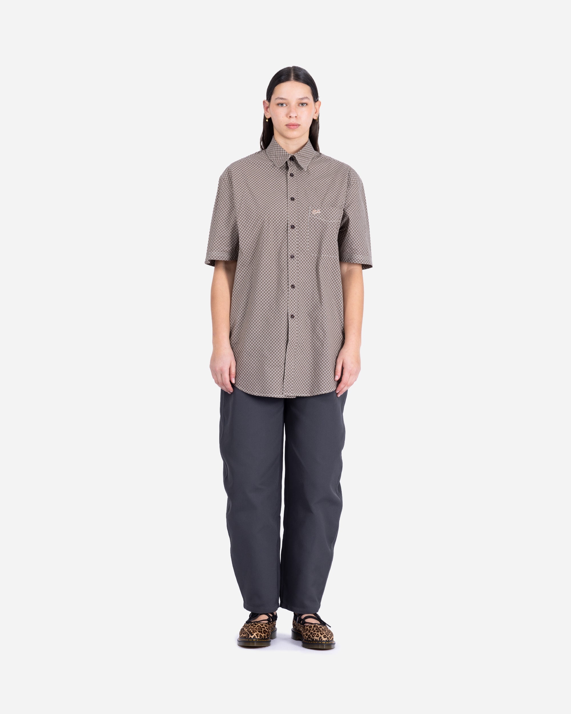 Mini Plaid Short Sleeve Shirt - 5