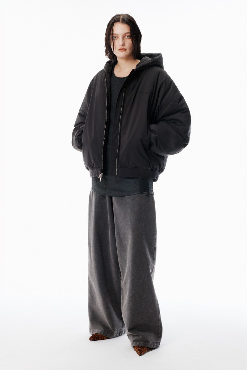 Alexander Wang Black Hoodie Puffer Jacket outlook