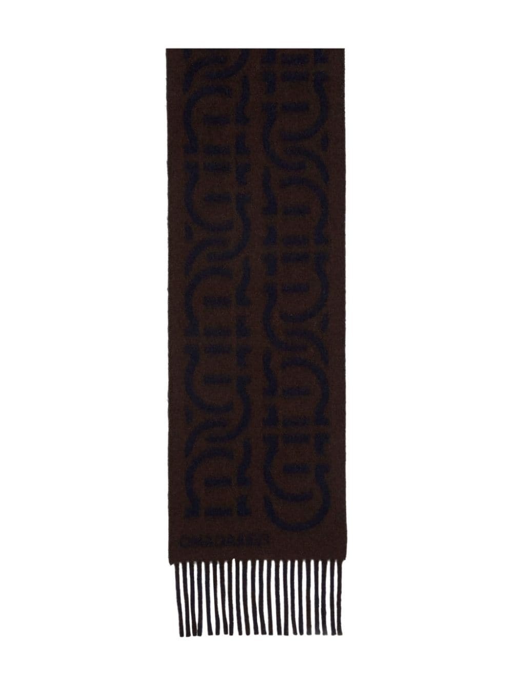 Gancini-print wool-blend scarf - 3