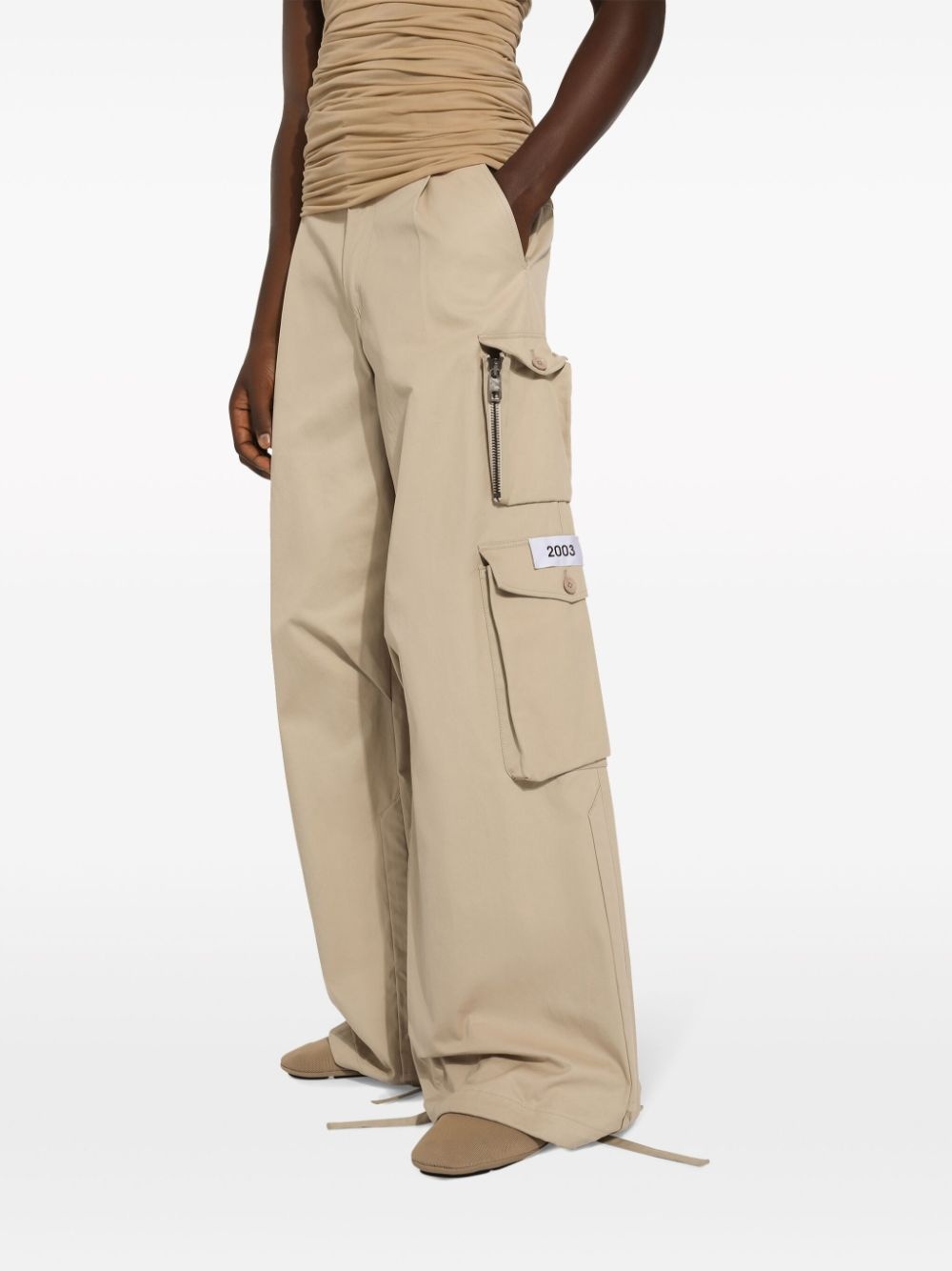wide-leg cargo pants - 5