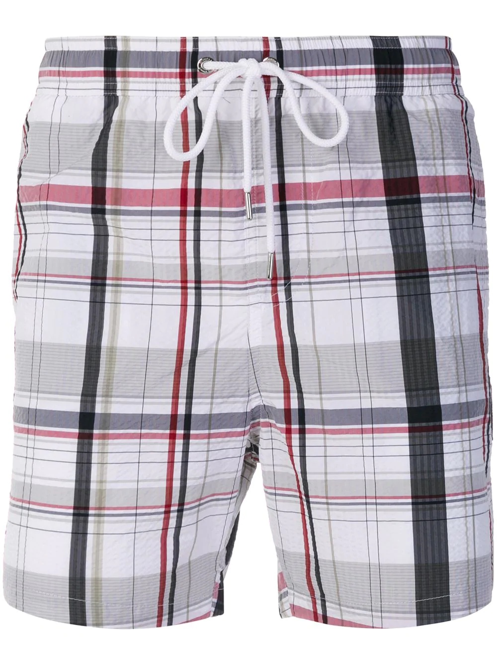 checked swim shorts - 1