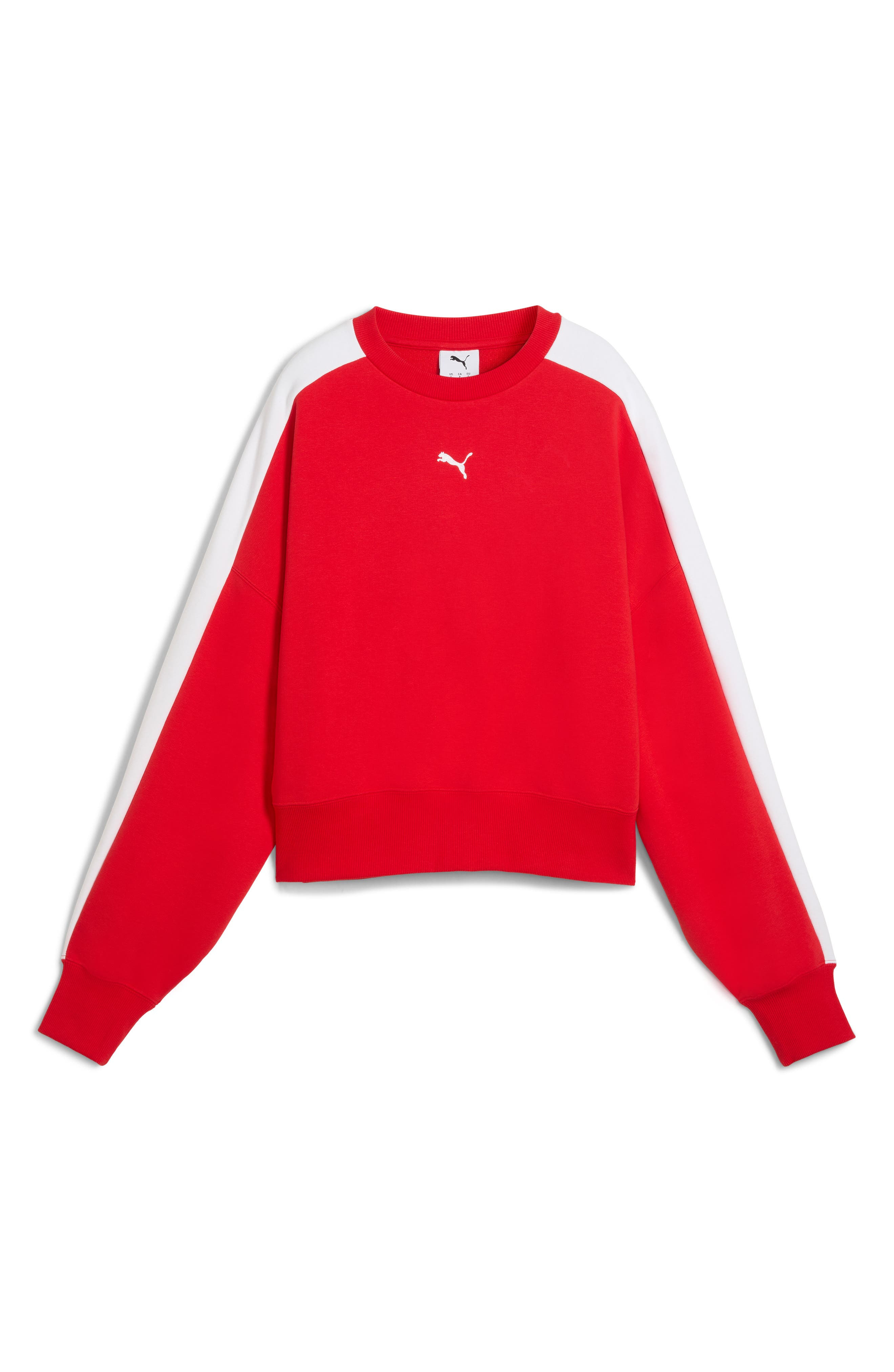 PUMA T7 Oversize Crewneck Sweatshirt in For All Time Red at Nordstrom - 3